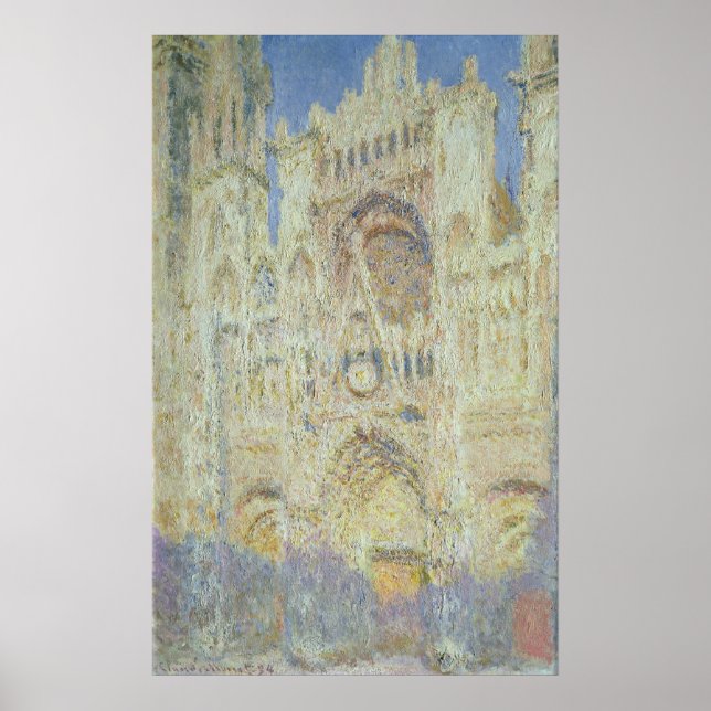 Poster Claude Monet | Cathédrale de Rouen au coucher du s (Devant)