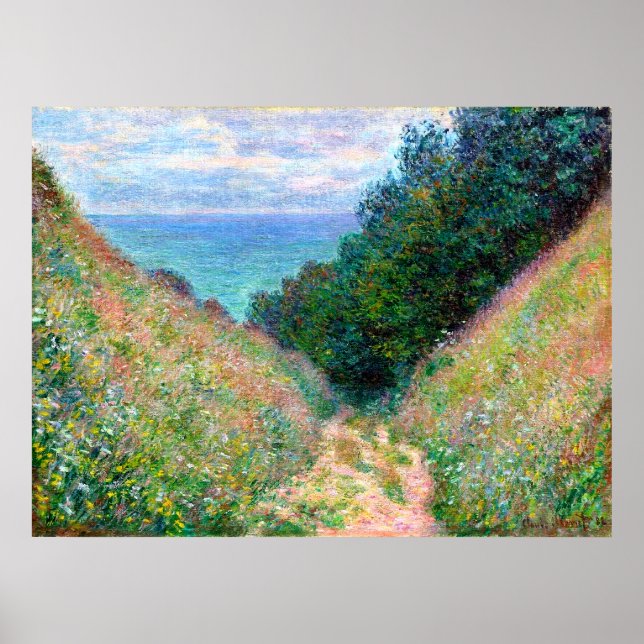 Poster Claude Monet : Chemin à La Cavee Pourville (Devant)