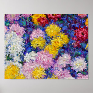 Poster Claude Monet - Chrysanthemums