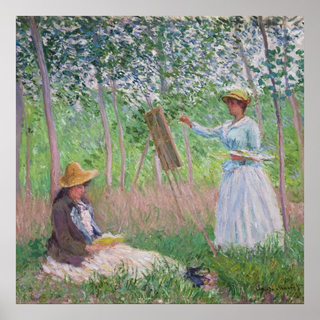Poster Claude Monet Classic Outdoor Peinture et Lecture (Devant)