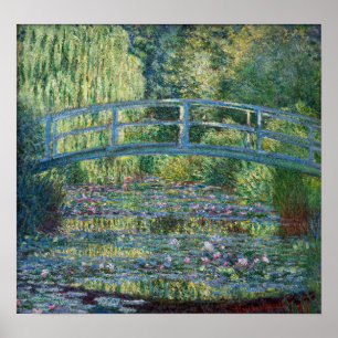 Poster Claude Monet - Eau Lily étang, Harmonie verte