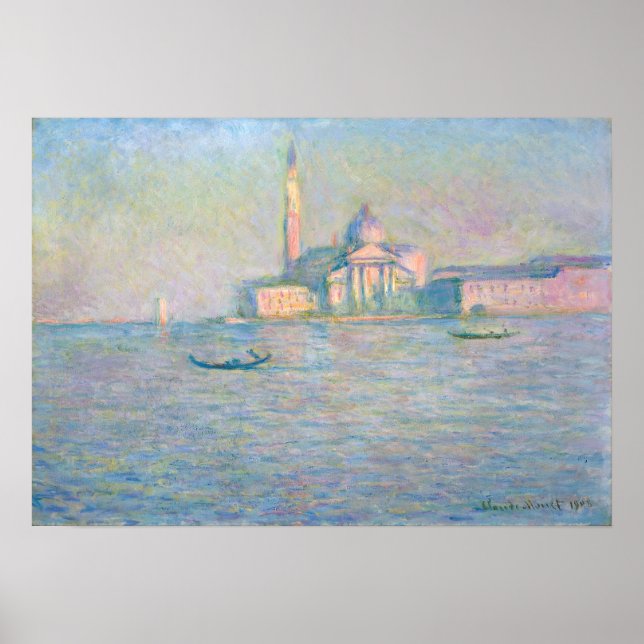 Poster Claude Monet - Eglise de San Giorgio Maggiore (Devant)