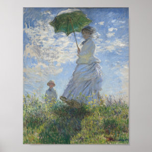 Poster Claude Monet - Femme avec parasol
