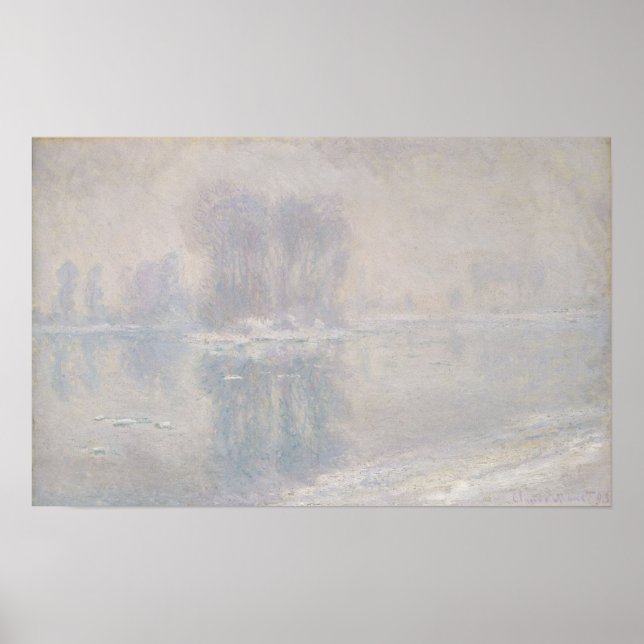 Poster Claude Monet | Flottes de glace (Devant)