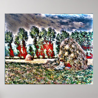 Poster Claude Monet - Haystack à Giverny