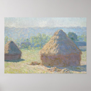 Poster Claude Monet - Haystacks, Fin d'été