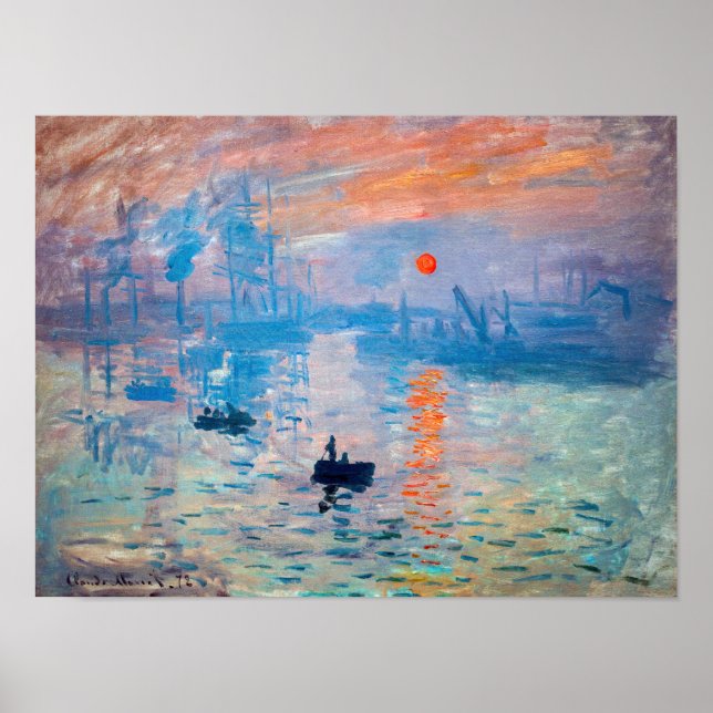 Poster Claude Monet - Impression, Soleil levant (Devant)
