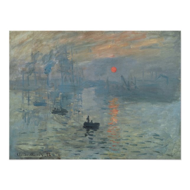 Poster Claude Monet Impression Sunrise Soleil Levant (Devant)