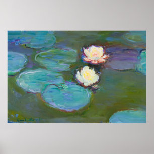 Poster Claude Monet Impressionniste L'Eau Lillies Nymphea