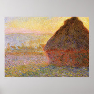 Poster Claude Monet Impressionniste Peinture Graystaks I