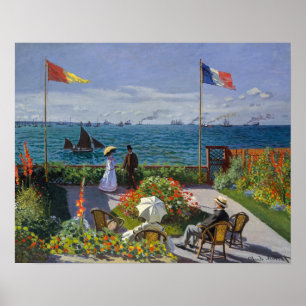 Poster Claude Monet - Jardin à Sainte-Adresse