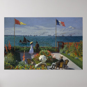 Poster Claude Monet - Jardin de Sainte-Adresse
