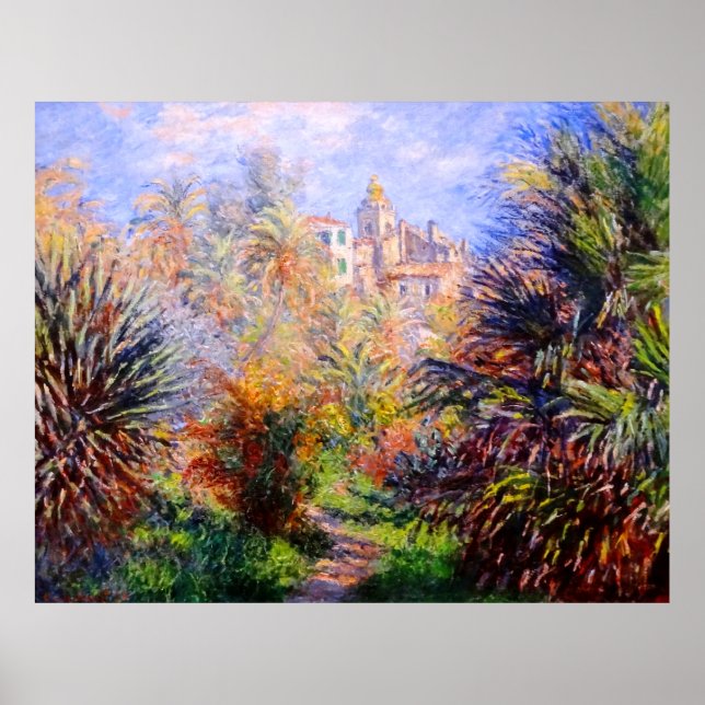 Poster Claude Monet : Jardins de la Villa Moreno Bordighe (Devant)