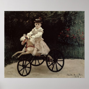 Poster Claude Monet Jean Monet sur son cheval de