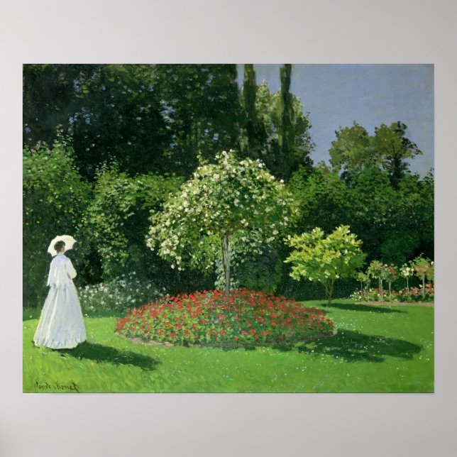 Poster Claude Monet | Jeanne Marie Lecadre dans le jardin (Devant)
