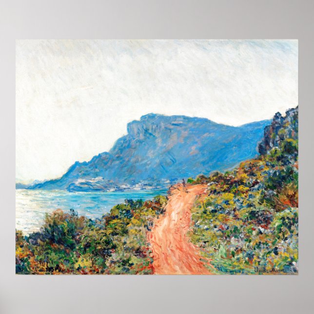 Poster Claude Monet La Corniche près de Monaco (Devant)