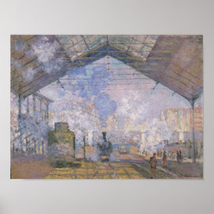 Poster Claude Monet   La Gare St Lazare, 1877