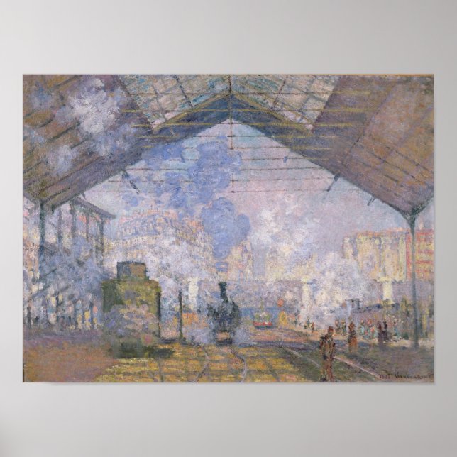Poster Claude Monet | La Gare St Lazare, 1877 (Devant)