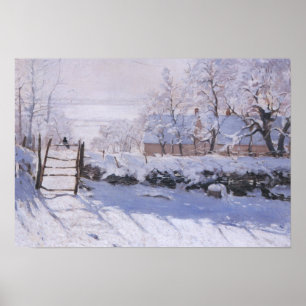 Poster Claude Monet La Magpie Winter Bird Lands