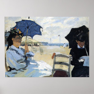 Poster Claude Monet - La Plage de Trouville,