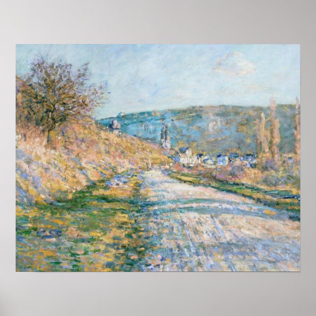 Poster Claude Monet - La route de Vétheuil (Devant)