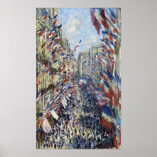 Poster Claude Monet La rue Montorgueil à Paris (Devant)