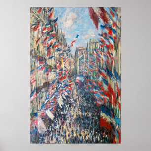 Poster Claude Monet - La Rue Montorgueil - Paris