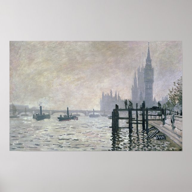 Poster Claude Monet | La Tamise sous Westminster (Devant)
