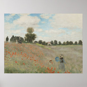 Poster Claude Monet Le Champ de Pavot près d'Argenteuil