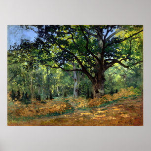 Poster Claude Monet le chêne de Bodmer, forêt de