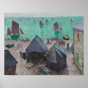 Poster Claude Monet - Le Départ des Bateaux, Etretat
