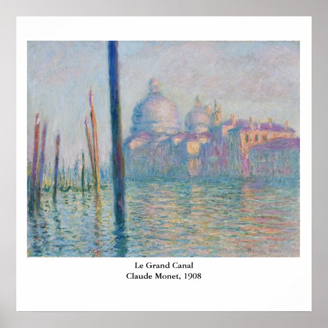 Poster Claude Monet Le Grand Canal (Devant)