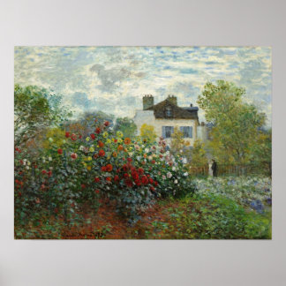 Poster Claude Monet : Le jardin de l'artiste à Argenteuil