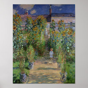 Poster Claude Monet   Le jardin de l'artiste à Vetheuil