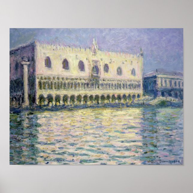 Poster Claude Monet | Le Palais Ducal, Venise, 1908 (Devant)