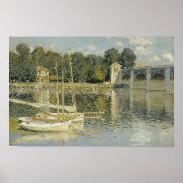 Poster Claude Monet - Le pont Argenteuil (Devant)