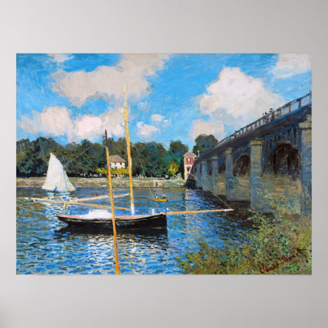 Poster Claude Monet : Le pont d'Argenteuil (Devant)