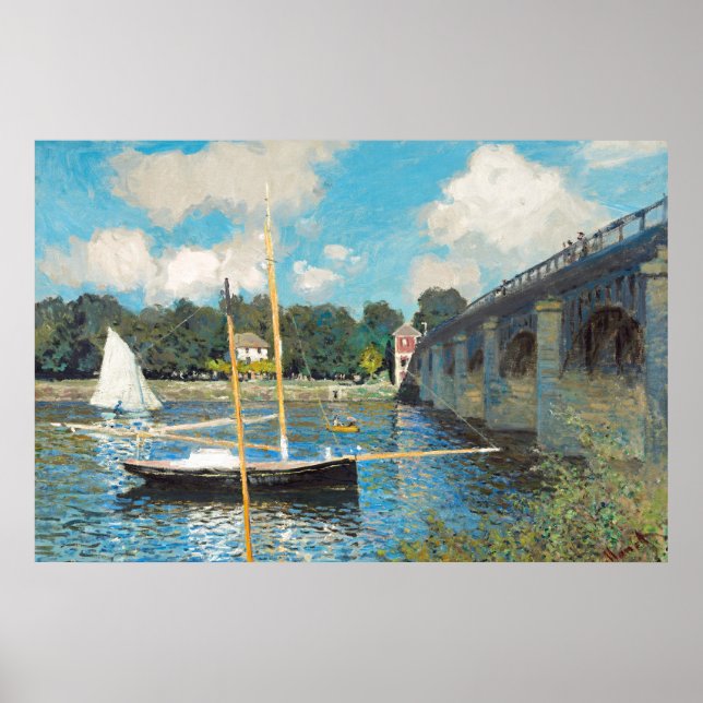 Poster Claude Monet Le pont d'Argenteuil (1874) (Devant)