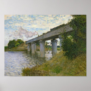 Poster Claude Monet Le pont ferroviaire à Argenteuil