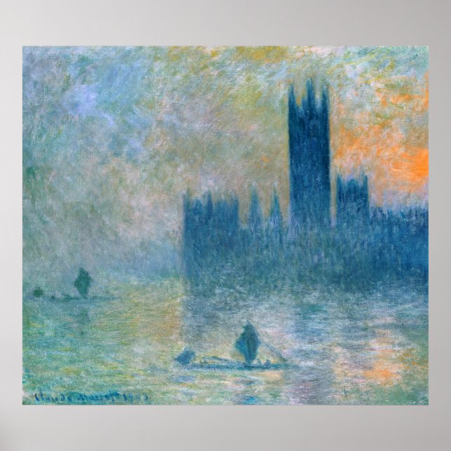 Poster Claude Monet Les Chambres du Parlement (Devant)