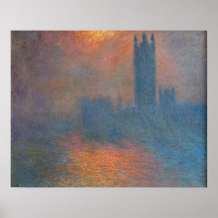 Poster Claude Monet - Les Chambres du Parlement Londres