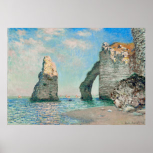 Poster Claude Monet - Les falaises d'Étretat