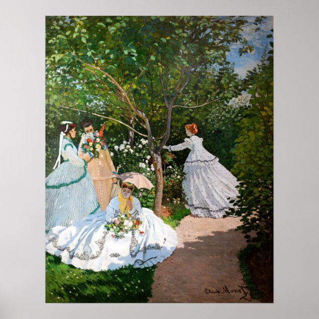 Poster Claude Monet - Les femmes dans le jardin (Devant)
