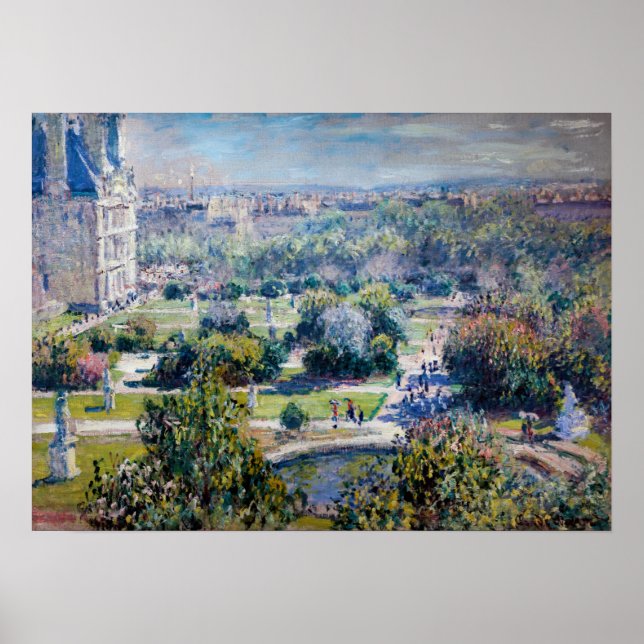 Poster Claude Monet - Les Jardins des Tuileries (Devant)