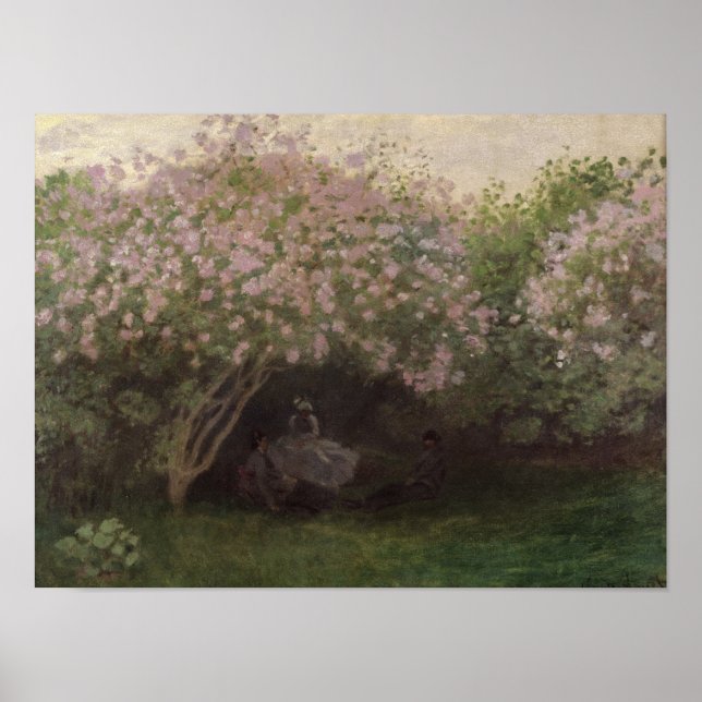 Poster Claude Monet | Lilacs, Gris Météo, 1872 (Devant)