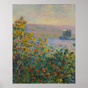 Poster Claude Monet ~ Lits Fleurs À Vetheuil