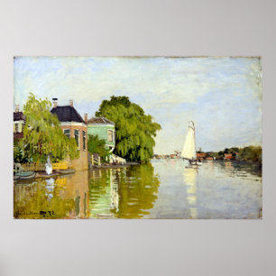 Poster Claude Monet Maisons sur l'Achterzaan