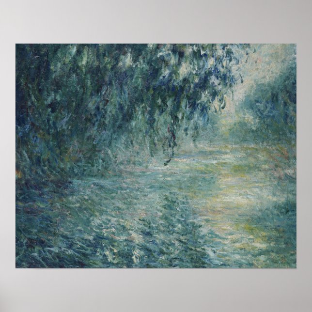 Poster Claude Monet - Matin sur la Seine (Devant)