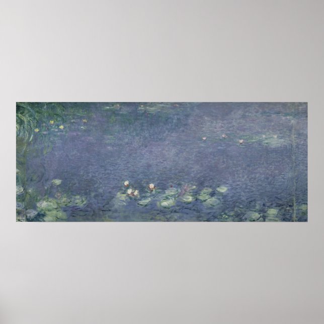 Poster Claude Monet | Nénuphar : Matin, 1914-18 (Devant)