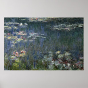 Poster Claude Monet Nénuphars : Réflexions vertes
